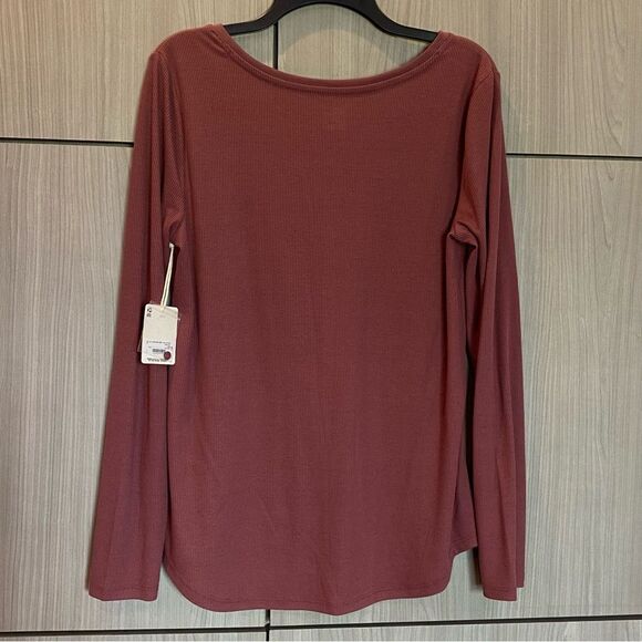 a.n.a. NWT Henley T-shirt Mauve Pink Large - Picture 8 of 10